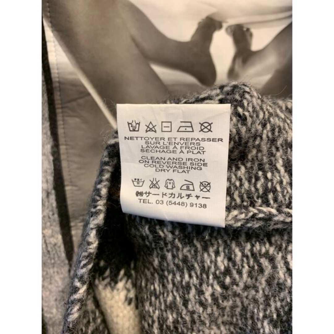 紺×赤 GIVENCHY ジバンシィ 13AW ラムレザー 切替 アーガイル ニット