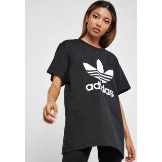 アディダス(adidas)の【完売品】アディダスオリジナルス　ボーイフレンドTシャツ　L　黒(Tシャツ(半袖/袖なし))