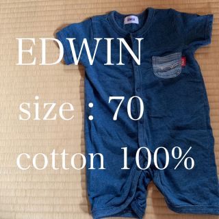 エドウィン(EDWIN)の【送料無料】ロンパース 半袖 サイズ60〜70(ロンパース)