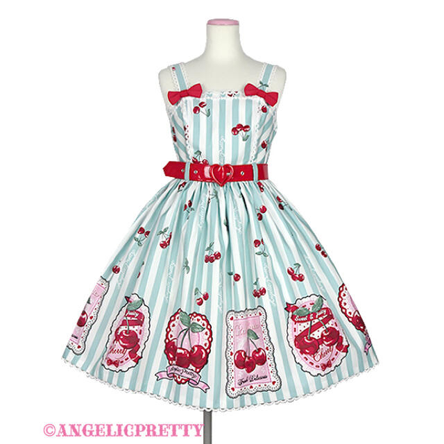 Angelic Pretty - Angelic Pretty♡Cherry stamp JSK+KC ミントの通販