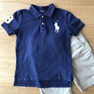 ポロラルフローレン(POLO RALPH LAUREN)のポロ　ラルフローレン　半袖　ポロシャツ　ネイビー　ビッグポニー　120 キッズ(ブラウス)