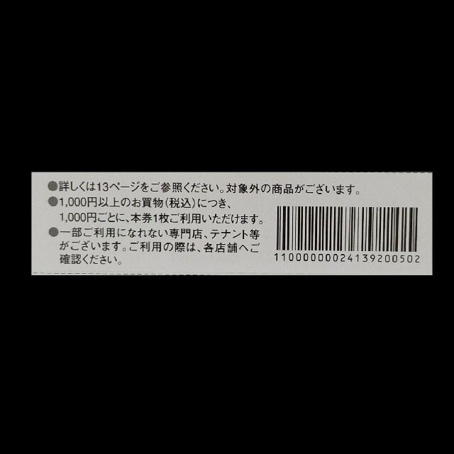 東急ストア 株主お買物優待券 チケットの優待券/割引券(ショッピング)の商品写真