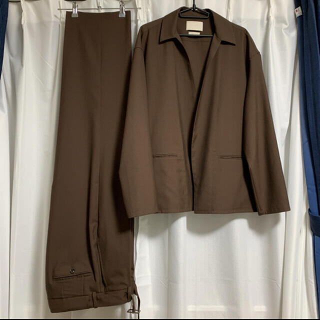adidas(アディダス)のyoke  Jacket Cardigan セットアップ ブラウン メンズのスーツ(セットアップ)の商品写真