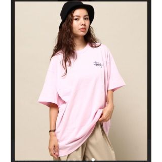 ステューシー(STUSSY)のSTUSSY Tシャツ ピンク ビッグロゴT(Tシャツ(半袖/袖なし))