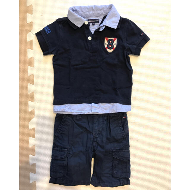 TOMMY HILFIGER(トミーヒルフィガー)のTOMMY HILFIGER トップス&パンツ　上下セット キッズ/ベビー/マタニティのベビー服(~85cm)(シャツ/カットソー)の商品写真