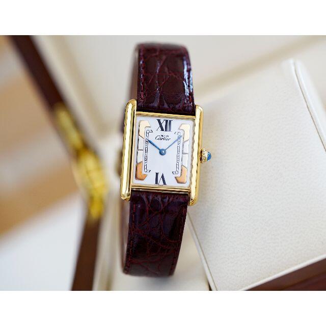 美品 カルティエ マスト タンク スリーカラーゴールド LM Cartier