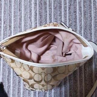 COACH - COACH コーチショルダーバック ホワイト&ベージュの通販 by さ ...