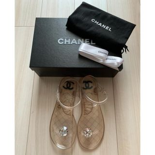 シャネル(CHANEL)のCHANEL  クリア  トング  サンダル  36(サンダル)