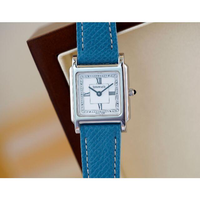 Tiffany & Co.(ティファニー)の美品 ティファニー クラシック スクエア シルバー ローマン レディース  レディースのファッション小物(腕時計)の商品写真