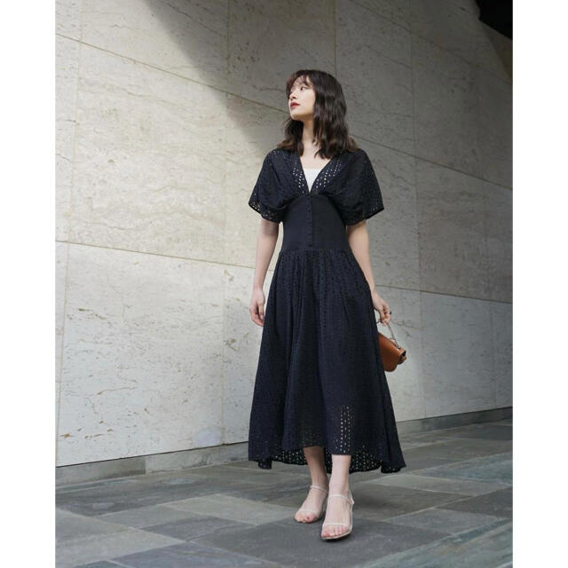 L'Or  Back-tie Shirring Dress かじまり