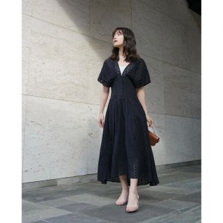 L'or Eyelet Knit Dress ワンピース ブラウン かじまり