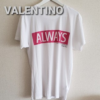 ヴァレンティノ(VALENTINO)のVALENTINOヴァレンチノ ALWAYSロゴTシャツsizeM(Tシャツ/カットソー(半袖/袖なし))