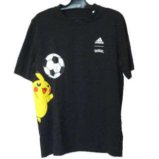 アディダス(adidas)の新品L★adidasアディダス黒ポケモンTシャツブラック/ピカチュウ(Tシャツ/カットソー(半袖/袖なし))