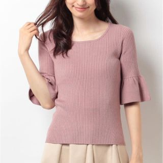 プロポーションボディドレッシング(PROPORTION BODY DRESSING)の PROPORTIONBODYDRESSING★袖チューリップニット(ピンク)(ニット/セーター)