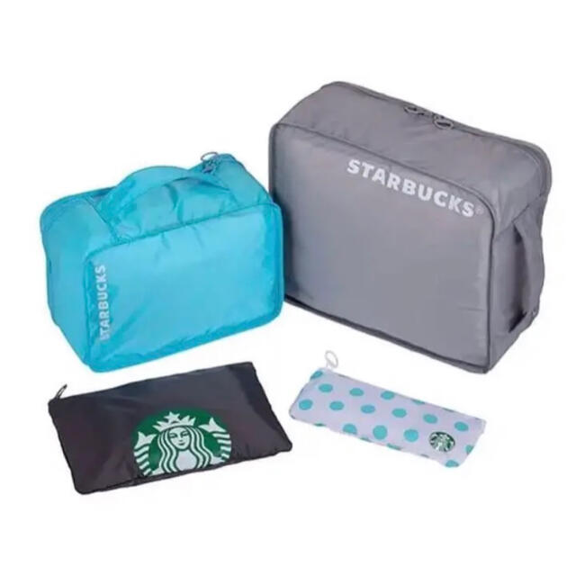 Starbucks Coffee(スターバックスコーヒー)の1点のみ！台湾　スターバックス　マルチポーチ　4点セット レディースのファッション小物(ポーチ)の商品写真