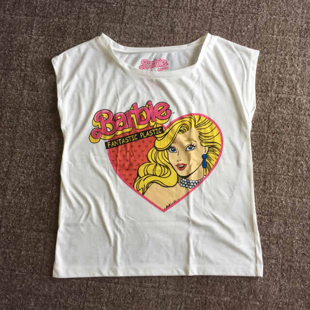 Barbie comic バービー プリントTシャツ ノースリーブ レディースM