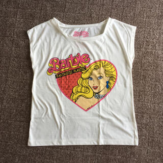 バービー(Barbie)のBarbie comic バービー プリントTシャツ ノースリーブ レディースM(Tシャツ(半袖/袖なし))