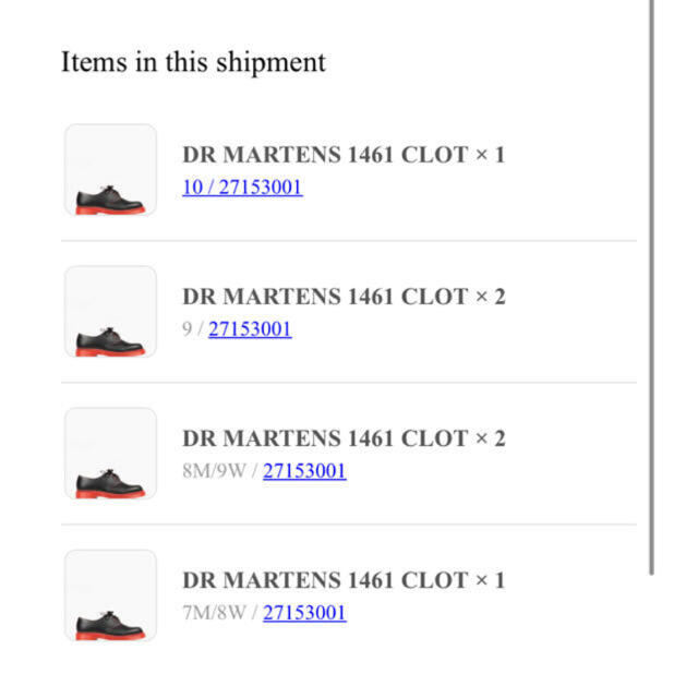 Dr.Martens(ドクターマーチン)のDr.Martens × CLOT 1461 27cm メンズの靴/シューズ(ブーツ)の商品写真