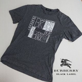 バーバリーブラックレーベル(BURBERRY BLACK LABEL)の美品 BURBERRY BLACK LABEL グレイTシャツ サイズ2(Tシャツ/カットソー(半袖/袖なし))