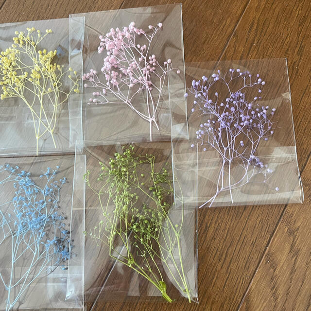 ハンドメイド 花材 かすみ草7色少量セット ハンドメイドの素材/材料(各種パーツ)の商品写真
