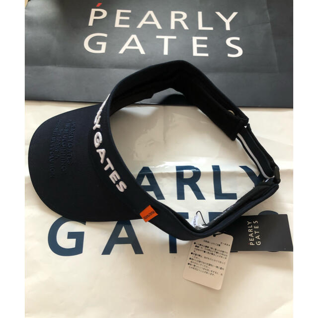 PEARLY GATES(パーリーゲイツ)のPEARLYGATES パーリーゲイツサンバイザーネイビー メンズの帽子(サンバイザー)の商品写真