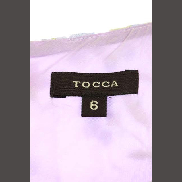 TOCCA(トッカ)のトッカ ドレス ワンピース ひざ丈 ノースリーブ 花柄 6 紫 ラベンダー レディースのワンピース(ひざ丈ワンピース)の商品写真