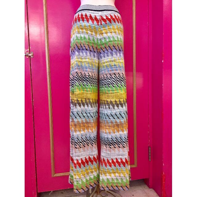 美品 MISSONI イタリア製 リネンコットン マルチカラー 40*DC315