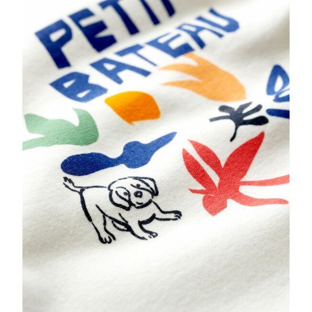 PETIT BATEAU(プチバトー)の新品未使用　プチバトー　18m バイカラープリント半袖Ｔシャツ キッズ/ベビー/マタニティのベビー服(~85cm)(Ｔシャツ)の商品写真