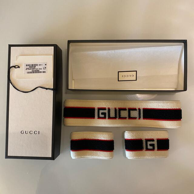 Gucci(グッチ)のGucci ヘアバンド　リストバンドセット メンズのアクセサリー(バングル/リストバンド)の商品写真