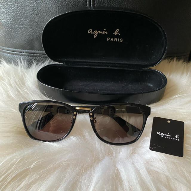 agnes b.(アニエスベー)の専用✴︎ アニエスベー　agnes b. サングラス　黒　美品 レディースのファッション小物(サングラス/メガネ)の商品写真