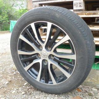 トヨタ e70 215/55R17 17x7J エスティマ　ホイール　純正 左後(タイヤ・ホイールセット)