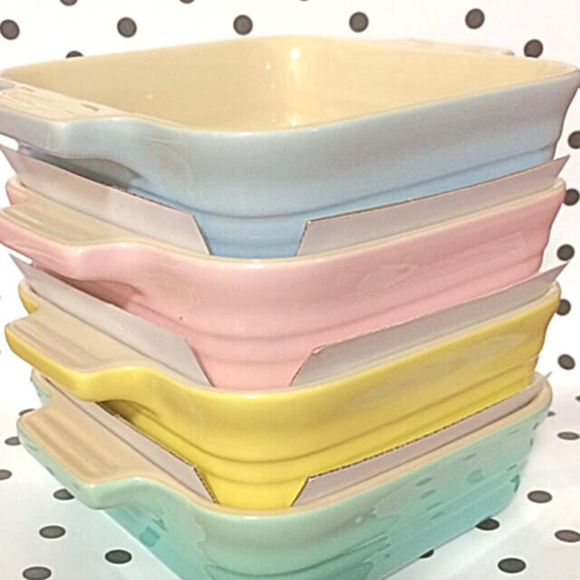 ♡ルクルーゼ ソルベコレクション スクエアディッシュ 13cm パステルカラー | フリマアプリ ラクマ