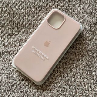 iPhone12ProMax用の非純正品シリコンケース サンドピンク(iPhoneケース)