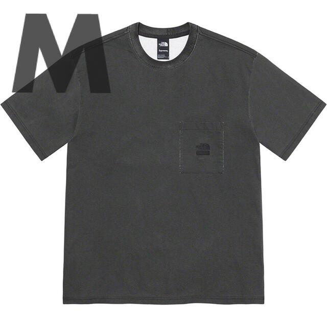 カラーBlack黒【新品】ノースフェイス Pigment Printed Pocket Tee M