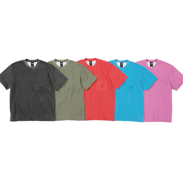 カラーBlack黒【新品】ノースフェイス Pigment Printed Pocket Tee M