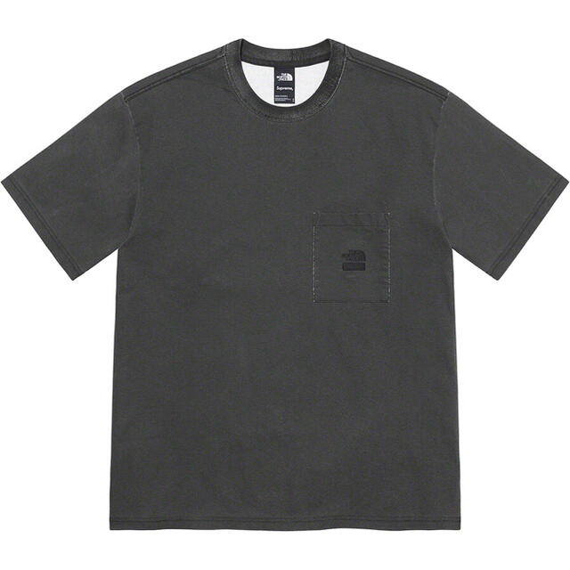 カラーBlack黒【新品】ノースフェイス Pigment Printed Pocket Tee M
