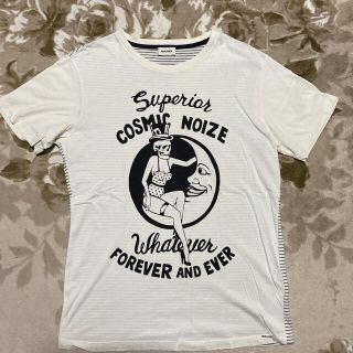 ディーゼル(DIESEL)のDIESEL COSMIC NOIZE スカル　tシャツ s ボーダー　白(Tシャツ/カットソー(半袖/袖なし))