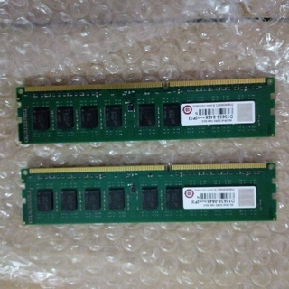 トランセンド(Transcend)のメモリ8GB×2枚DDR3.1600ECC(PCパーツ)