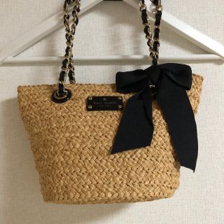 ケイトスペードニューヨーク(kate spade new york)の【専用】kate spade ケイトスペード リボンかごバッグ(かごバッグ/ストローバッグ)