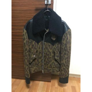 ジョンローレンスサリバン(JOHN LAWRENCE SULLIVAN)のjohn lawrence sullivan 18aw レオパードブルゾン(ライダースジャケット)