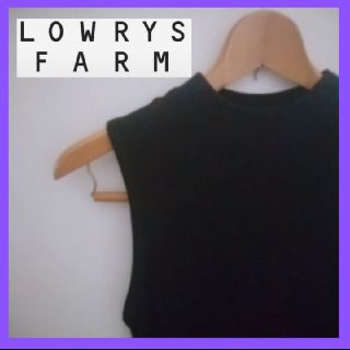 ローリーズファーム(LOWRYS FARM)のローリーズファーム ワンピース ブラック 黒 ノースリーブ 夏(ロングワンピース/マキシワンピース)