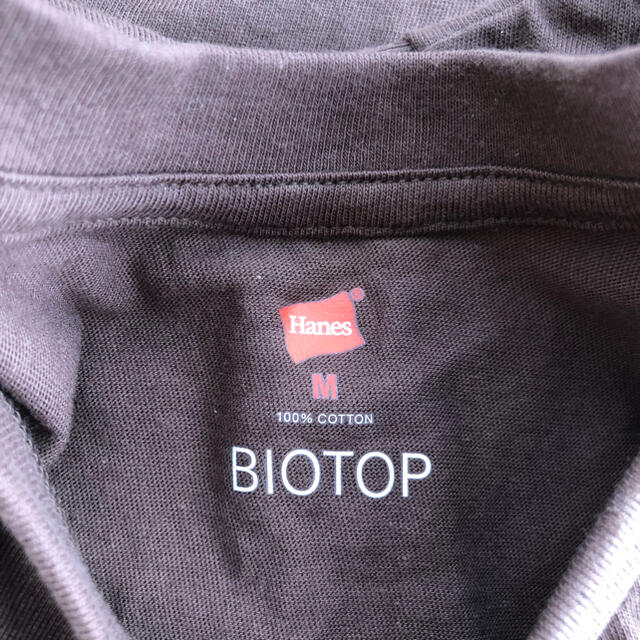 Hanes(ヘインズ)の新品未使用　BIOTOP ノースリーブ　ブラウン レディースのトップス(Tシャツ(半袖/袖なし))の商品写真