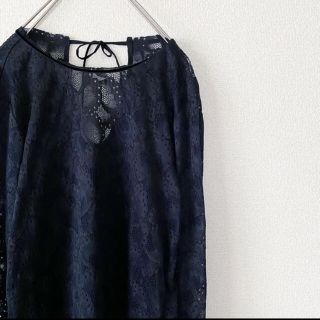 フレイアイディー(FRAY I.D)のstyling/(スタイリング/) レースブラウス 黒(シャツ/ブラウス(長袖/七分))