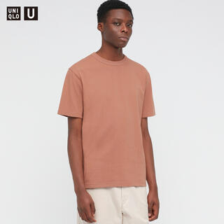 ユニクロ(UNIQLO)のクルーネックT オレンジ XL(Tシャツ/カットソー(半袖/袖なし))