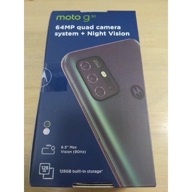 スマートフォン本体【新品】モトローラmoto g30 パステルスカイ　SIMフリー