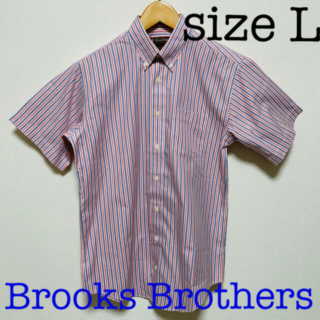 Brooks Brothers(ブルックスブラザース)のブルックスブラザーズ　ストライプ　シャツ　Lサイズ メンズのトップス(シャツ)の商品写真