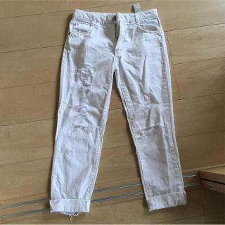 ザラ(ZARA)の限定値下げ！2980→2500ZARA ホワイトダメージデニム S(デニム/ジーンズ)