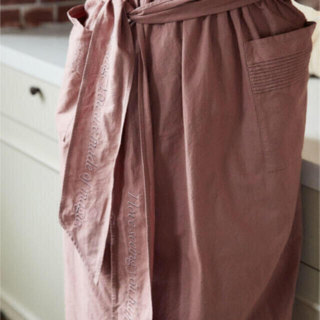 herlipto Washed Cotton Apron フリル エプロン