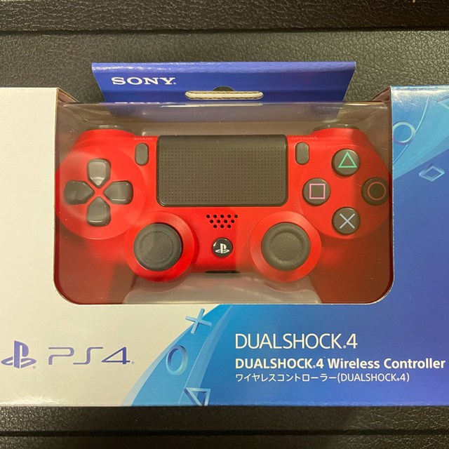 【美品】PS4 ワイヤレスコントローラー DUALSHOCK4 マグマレッド