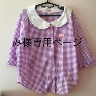 ミルクリーム(milklim)のトップス ゆめかわ milklim ミルクリーム チェック 丸襟 かわいい (Tシャツ(半袖/袖なし))